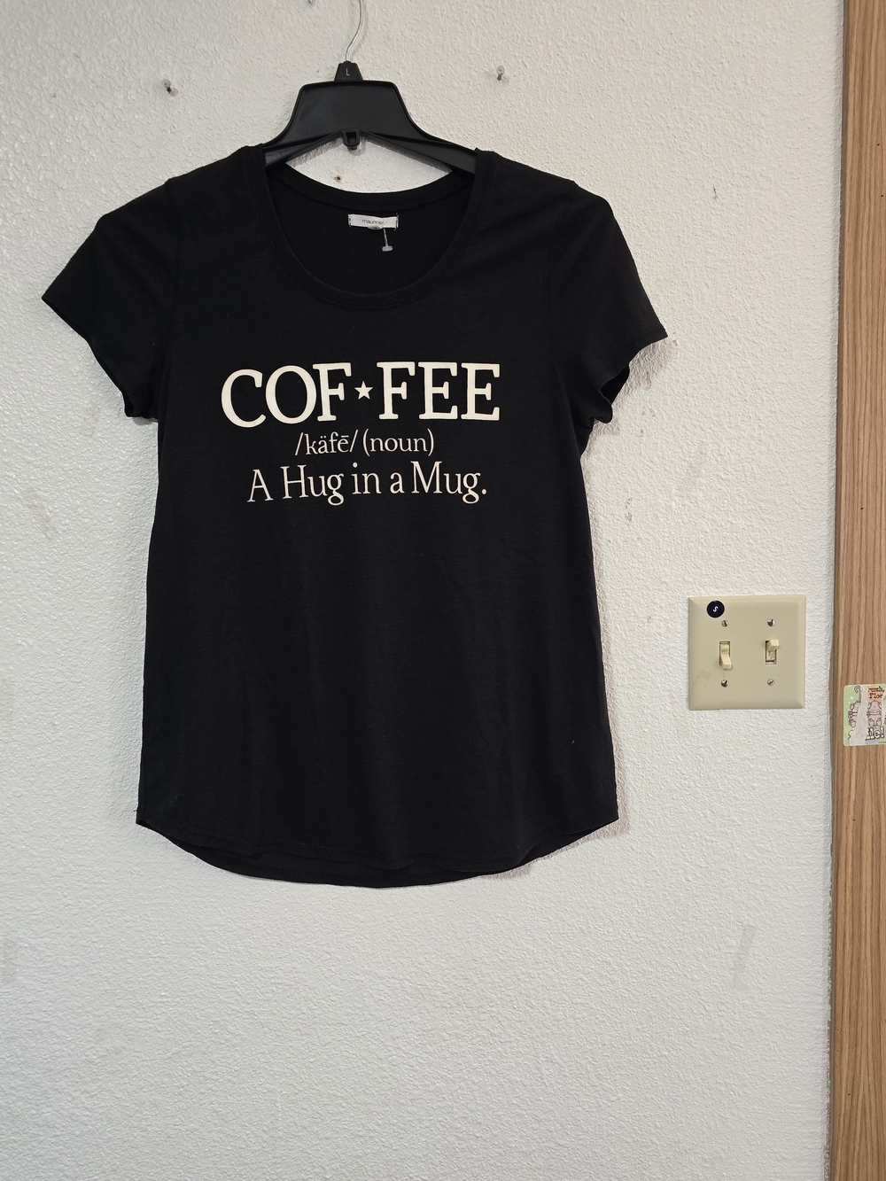 Maurices Black Graphic Tee with White Label